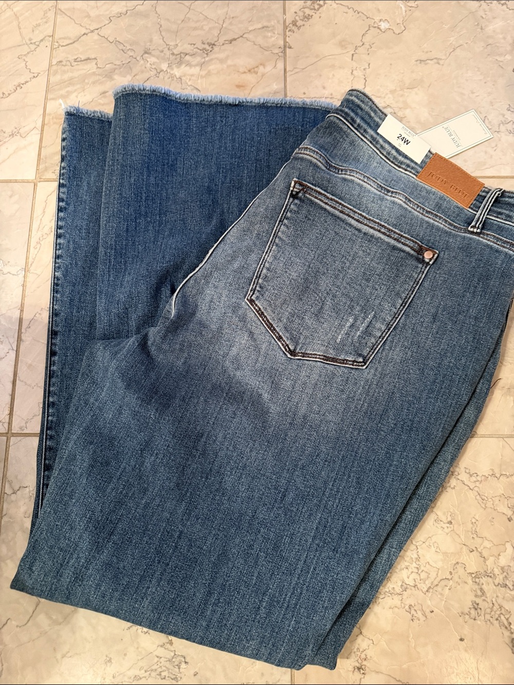 Judy Blue Light Blue Flare Wide-Leg Mid Rise NWT